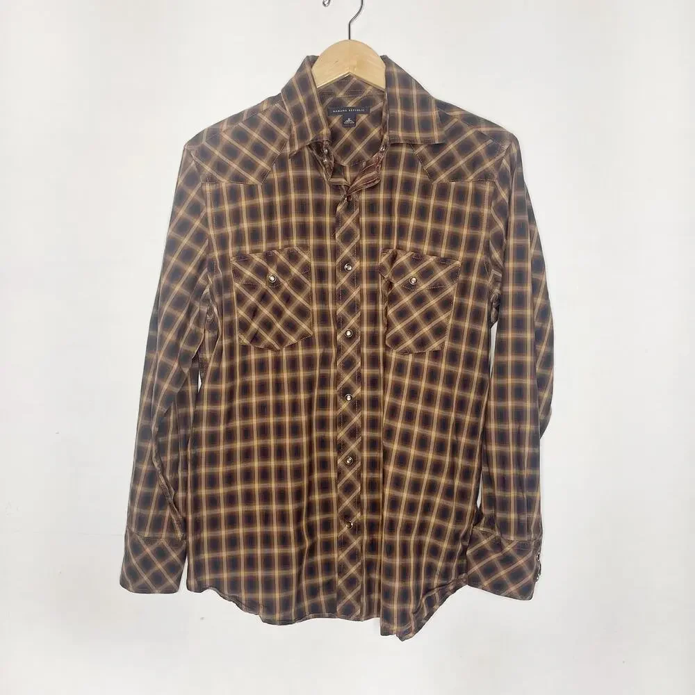 BANANA REPUBLIC Plaid Button Down